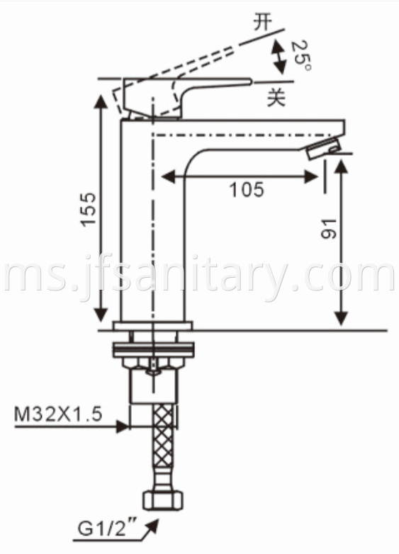 Size Of Water Tap For Wash Basin